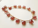 10 mm Strawberry Quartz Faceted Star Beads, Strawberry Quartz Star Shape Bead