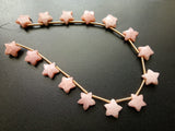 10 mm-10.5 mm Pink Opal Faceted Star Beads, Pink Opal Star Shape Bead, Opal