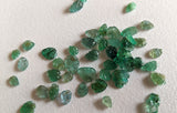 5-7mm Emerald Hand Carved Leaf Pear Cabochons, 10 Cts Emerald Fancy Leaf, 13 Pcs