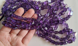 7-12 mm Amethyst Faceted Beads, Amethyst Faceted Tumbles, Amethyst For Jewelry