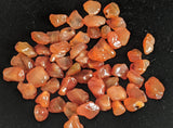 6-8 mm Carnelian Rough Stones, Raw Loose Carnelian Gemstones, Undrilled