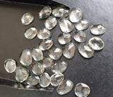 10.5-13mm Green Amethyst Cabochons, Natural Faceted Free Form Shape Green