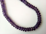 7-9mm Amethyst Faceted Rondelle Beads, Amethyst Gemstone Beads, Purple Amethyst