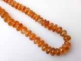 8.5-11mm Citrine Faceted Rondelles, Sparkling Honey Orange Huge Citrine Beads