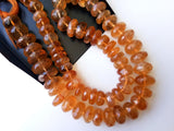 8.5-11mm Citrine Faceted Rondelles, Sparkling Honey Orange Huge Citrine Beads