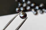 Black Rose Cut Diamond Cabochons, 2.5-3mm Round Flat Back Diamonds for Jewelry (1Pcs To 8Pcs) - BRCD1
