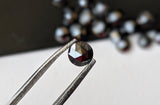 Black Rose Cut Diamond Cabochons, 2-2.5mm Round Flat Back Diamonds for Jewelry (5Pcs To 10Pcs) - DRCB