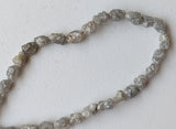 4.5-5mm Grey Raw Diamond Tumbles for Jewelry (6IN to 12IN Options)
