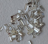 Clear White Diamonds, NATURAL 2-2.5 mm, Rectangle Baguette Cut Faceted White