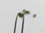 3-3.1mm Green Brilliant Cut Facete Round Diamond Green Solitaire (1Pc To 2Pc)