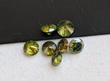 3-3.1mm Green Brilliant Cut Facete Round Diamond Green Solitaire (1Pc To 2Pc)