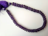7-9mm Amethyst Faceted Rondelle Beads, Amethyst Gemstone Beads, Purple Amethyst