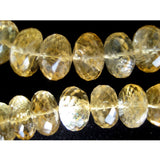 10mm Citrine Micro Faceted Rondelle Bead Sparkling Golden Orange Citrine Faceted
