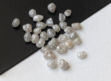 2.5-4.5mm Raw White Grey Diamond, 1 CTW Natural White Grey River Diamond