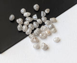 2.5-4.5mm Raw White Grey Diamond, 1 CTW Natural White Grey River Diamond