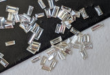 Clear White Diamonds, NATURAL 2-2.5 mm, Rectangle Baguette Cut Faceted White