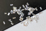 Clear White Diamonds, NATURAL 2-2.5 mm, Rectangle Baguette Cut Faceted White