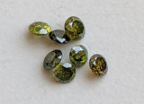 3-3.1mm Green Brilliant Cut Facete Round Diamond Green Solitaire (1Pc To 2Pc)