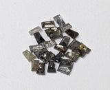 4mm Salt And Pepper Faceted Tapper Baguette Diamond For Jewelry (1Pc To 5Pc)