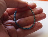 2.3-2.5mm Blue Diamond Faceted  Rondelle for Jewelry (5 Pcs To 10 Pcs Options)
