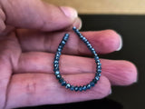2.3-2.5mm Blue Diamond Faceted  Rondelle for Jewelry (5 Pcs To 10 Pcs Options)