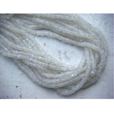 5 mm White Rainbow Moonstone Tyre Beads, Rainbow Moonstone Spacer Beads, Rainbow