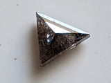 4.7mm Salt And Pepper Diamond, 0.35 Cts Fancy Triangle Faceted Diamond for Ring