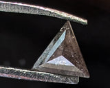 4.7mm Salt And Pepper Diamond, 0.35 Cts Fancy Triangle Faceted Diamond for Ring