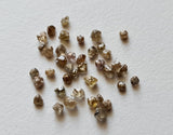 2-3mm Clear Light Brown Rough Diamond for Bezel  Prong Setting (1 Ct To 2 Ct)