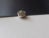 5.5mm Gray Rose Cut Diamond Loose 925 Silver Bezel Set Collet, Ring Pendant