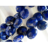 10-12 mm Blue Lapis Lazuli Faceted Heart Beads, Lapis Lazuli Heart Shaped Beads