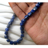 7-8 mm Lapis Lazuli Faceted Box Beads, Lapis Lazuli Cubes, Lapis Lazuli