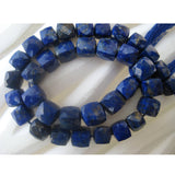 7-8 mm Lapis Lazuli Faceted Box Beads, Lapis Lazuli Cubes, Lapis Lazuli