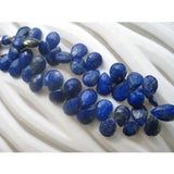 8x10-9x15 mm Lapis Lazuli Faceted Pear Shaped Briolettes Beads For Jewelry