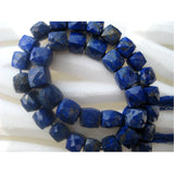 7-8 mm Lapis Lazuli Faceted Box Beads, Lapis Lazuli Cubes, Lapis Lazuli