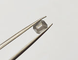 Gray Emerald Shaped Diamond, Natural 3.1x4.3mm Flat Back Faceted 0.3 Ct-PPD899