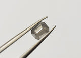 Gray Emerald Shaped Diamond, Natural 3.1x4.3mm Flat Back Faceted 0.3 Ct-PPD899