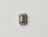 Gray Emerald Shaped Diamond, Natural 3.1x4.3mm Flat Back Faceted 0.3 Ct-PPD899