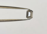 Gray Emerald Shaped Diamond, Natural 3.1x4.3mm Flat Back Faceted 0.3 Ct-PPD899