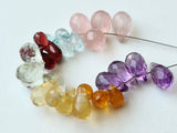 4x6-7x10 mm Multi Gemstone Faceted Teardrop Beads, Multi Color Drop Beads