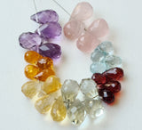 4x6-7x10 mm Multi Gemstone Faceted Teardrop Beads, Multi Color Drop Beads