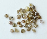 2-2.5mm Brown Diamond Rough Crystals, 1 CT Natural Diamond For Jewelry