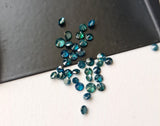 3-3.1 mm Blue Brilliant Cut Facet Round Shape Diamond Loose Sparkling Solitaire