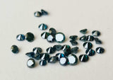 3-3.1 mm Blue Brilliant Cut Facet Round Shape Diamond Loose Sparkling Solitaire