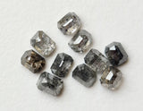 2.9x4mm-3.3x4.2mm Salt And Pepper Emerald Shape Faceted Diamond (1Pc To 2Pcs)