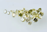 1.5-2.9mm Light Yellow Round Brilliant Cut Melee5  Pcs Diamonds  For Jewelry