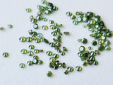 1.5-2.5mm 5 Pieces Green Round Brilliant Cut Melee Diamonds For Jewelry