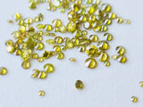 1.3-2.5mm Yellow Round Brilliant Cut Melee5  Pcs Solitaire Diamonds  For Jewelry