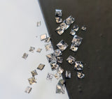 1.5-2.5mm Salt And Pepper  Princess Cut Diamond For Jewelry (4Pcs To 2Pcs)
