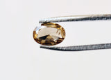 Citrine Cognac Oval Shaped Diamond, 3.9x5.5mm Rose Cut Double Cut Diamond-PPMK1